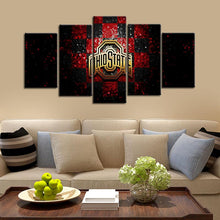 Load image into Gallery viewer, Ohio State Buckeyes Checkered Look 5 Pieces Painting Canvas