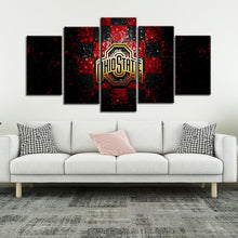 Load image into Gallery viewer, Ohio State Buckeyes Checkered Look Canvas