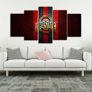 Ohio State Buckeyes Metal-Look 5 Pieces Painting Canvas