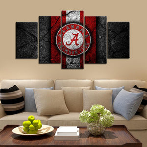 Alabama Crimson Tide Football Rock Style Canvas