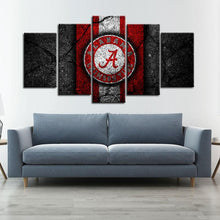 Load image into Gallery viewer, Alabama Crimson Tide Football Rock Style 5 Pieces Painting Canvas