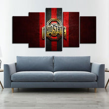 Load image into Gallery viewer, Ohio State Buckeyes Metal Look Canvas