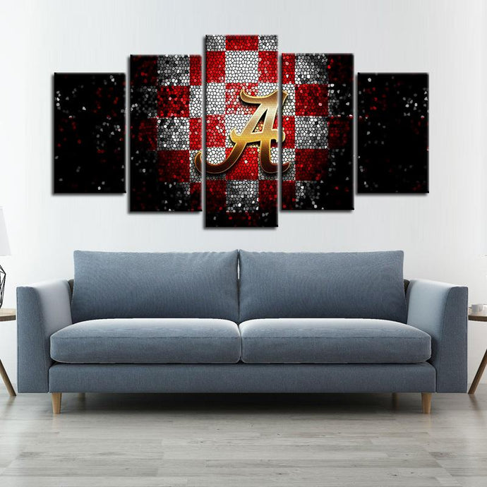 Alabama Crimson Tide Football Aluminate 5 Pieces Painting Canvas
