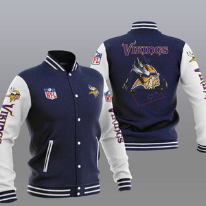 Minnesota Vikings Casual 3D Letterman Jacket