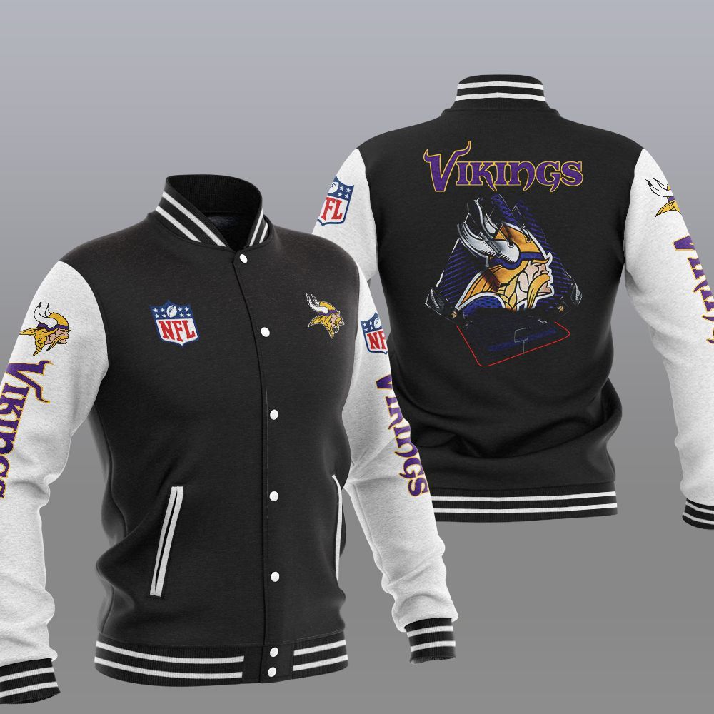 Minnesota Vikings Casual 3D Letterman Jacket