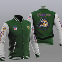 Load image into Gallery viewer, Minnesota Vikings Casual 3D Letterman Jacket