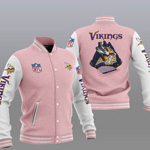 Load image into Gallery viewer, Minnesota Vikings Casual 3D Letterman Jacket