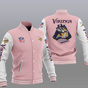 Minnesota Vikings Casual 3D Letterman Jacket