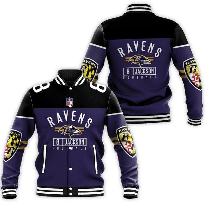 Baltimore Ravens Lamar Jackson Letterman Jacket