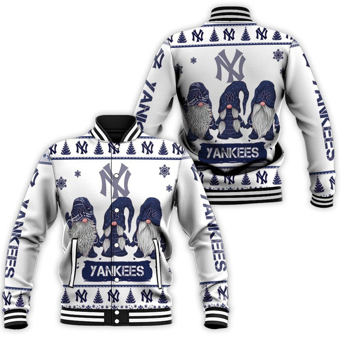 New York Yankees Christmas Gnomes Letterman Jacket