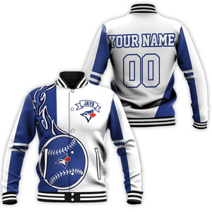 Toronto Blue Jays Casual 3D Letterman Jacket