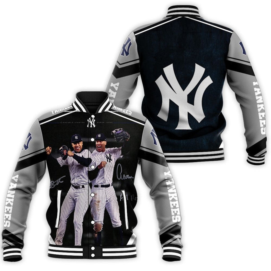 New York Yankees Aaron Judge and Giancarlo Stanton Letterman Jacket