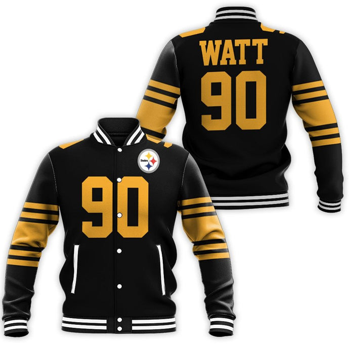 Pittsburgh Steelers TJ Watt Casual Letterman Jacket