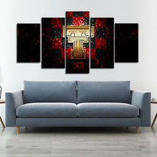 Load image into Gallery viewer, Texas Tech Red Raiders Football Aluminate 5 Pieces Painting Canvas