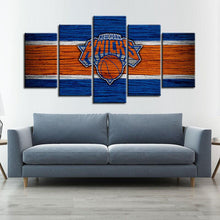 Load image into Gallery viewer, New York Knicks Wooden Look Canvas