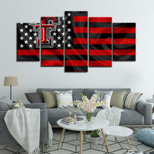 Load image into Gallery viewer, Texas Tech Red Raiders Football American Flag Canvas