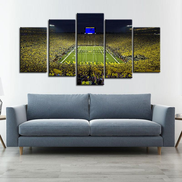 Michigan Wolverines Football Stadium Canvas 2
