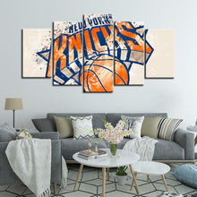 Load image into Gallery viewer, New York Knicks Paint Splash Canvas