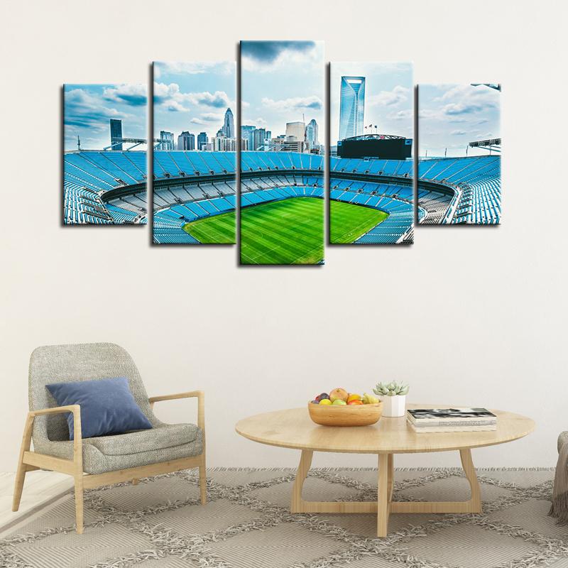 Carolina Panthers Stadium 5 Pieces Wall Painting Canvas