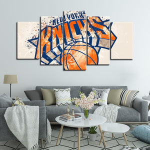 New York Knicks Paint Splash Canvas