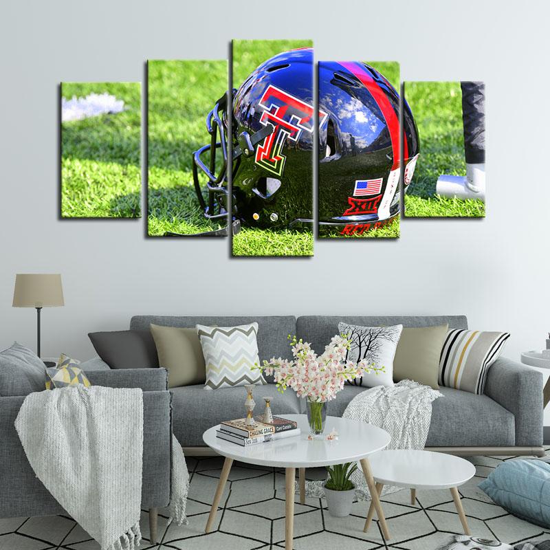 Texas Tech Red Raiders Football Helmet Canvas