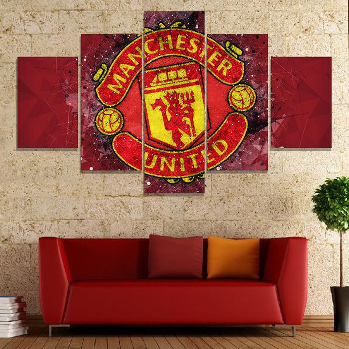 Manchester United Geometric Art Wall Canvas 1