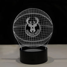 Load image into Gallery viewer, Milwaukee Bucks 3D Illusion LED Lamp