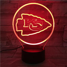 Load image into Gallery viewer, Kansas City Chiefs 3D LED Lamp