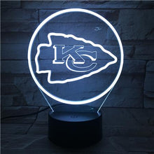 Load image into Gallery viewer, Kansas City Chiefs 3D LED Lamp