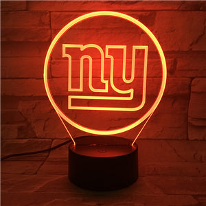 New York Giants 3D LED Lamp