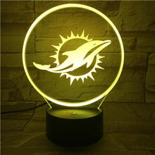 Load image into Gallery viewer, Miami Dolphins 3D Illusion LED Lamp
