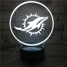 Load image into Gallery viewer, Miami Dolphins 3D Illusion LED Lamp
