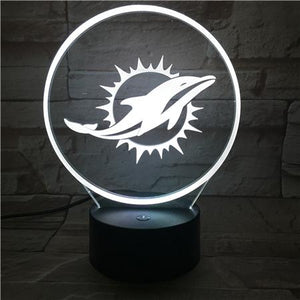 Miami Dolphins 3D Illusion LED Lamp