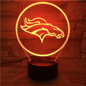 Denver Broncos 3D LED Lamp