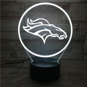 Denver Broncos 3D LED Lamp