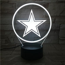 Load image into Gallery viewer, Dallas Cowboys 3D LED Lamp