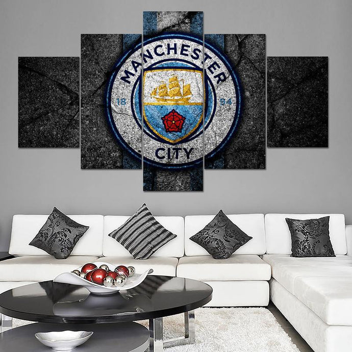 Manchester City Rock Style Wall Canvas