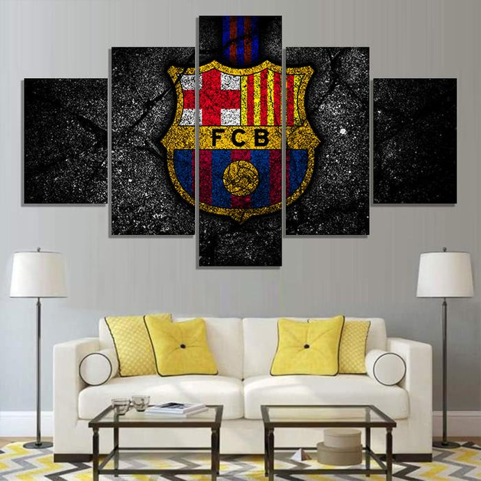FC Barcelona Rock Style Wall Canvas