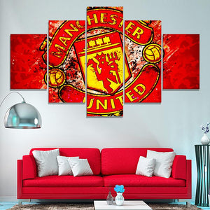 Manchester United Paint Splash Wall Canvas
