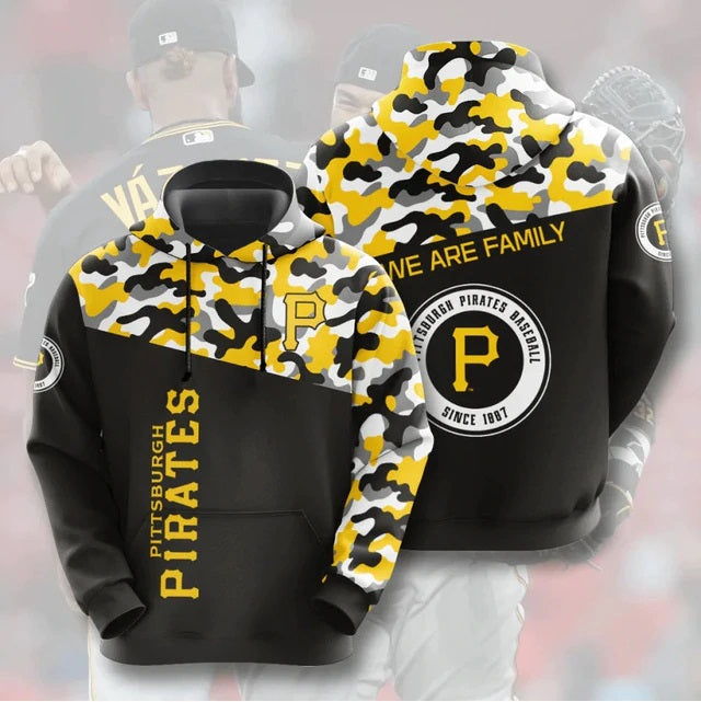 Pittsburgh Pirates Casual Camouflage Hoodie
