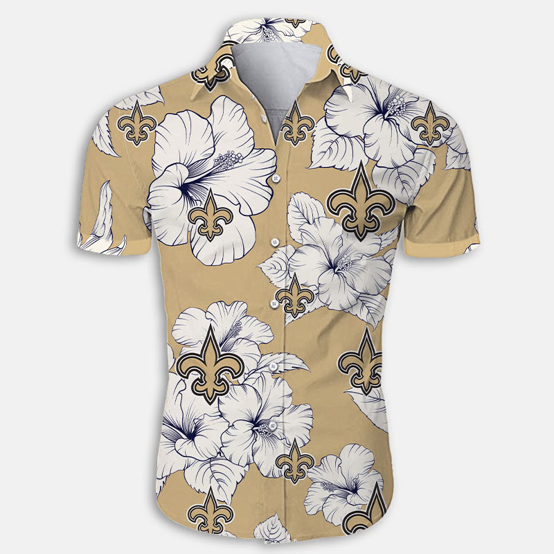 New Orleans Saints Tropical Floral Shirt