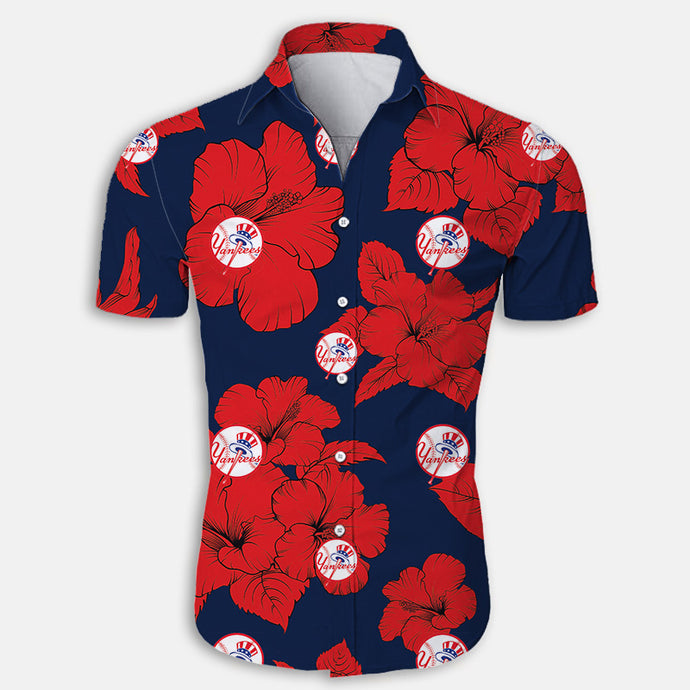 New York Yankees Tropical Floral Shirt