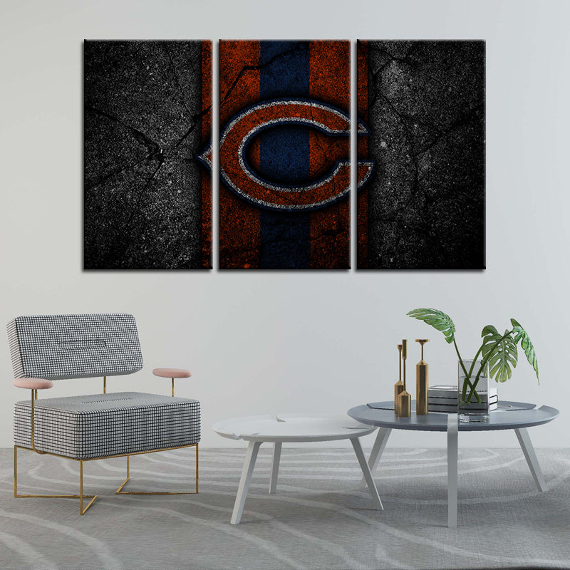 Chicago Bears Rock Style Wall Canvas 2