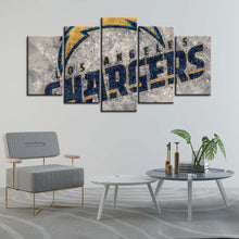 Load image into Gallery viewer, Los Angeles Chargers Geometric Art Wall Canvas
