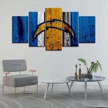 Load image into Gallery viewer, Los Angeles Chargers Rough Look Wall Canvas 1