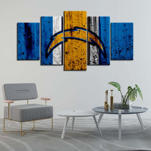 Los Angeles Chargers Rough Look Wall Canvas 1