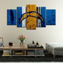 Load image into Gallery viewer, Los Angeles Chargers Rough Look Wall Canvas 1