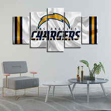 Load image into Gallery viewer, Los Angeles Chargers Fabric Look Wall Canvas 1