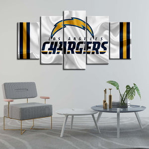 Los Angeles Chargers Fabric Look Wall Canvas 1