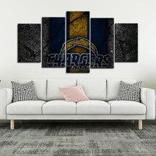 Load image into Gallery viewer, Los Angeles Chargers Rock Style Wall Canvas 1